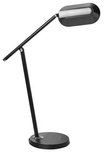 Stolná LED lampa čierna syntetický materiál so stmievačom a časovačom dotyková nastaviteľná moderná kancelária