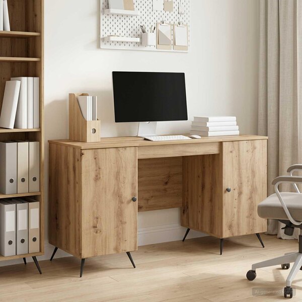 Maison Exclusive – Písací stôl Artisan z dubového drevotrieskového materiálu, 142,5 x 50 x 75 cm