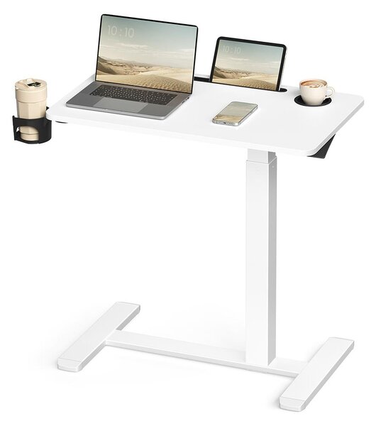 SONGMICS Výškovo nastaviteľný odkladací stolík Vasagle Elev 70 cm biely