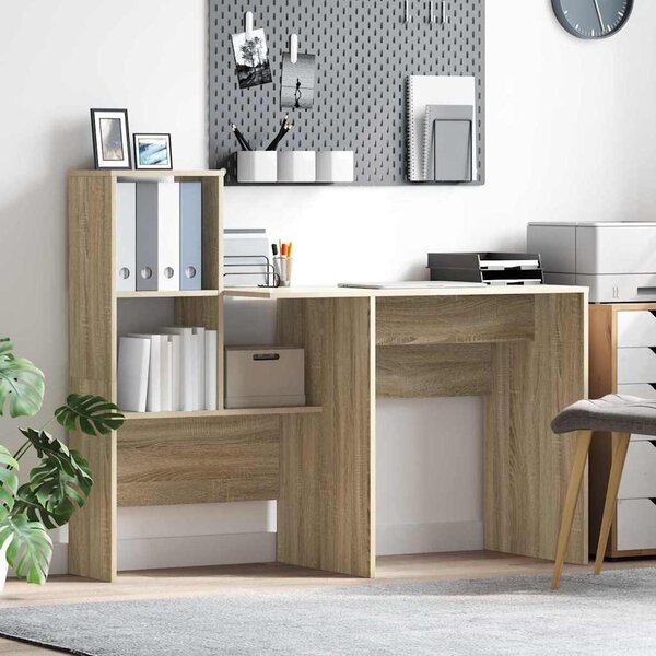 Maison Exclusive – Písací stôl, materiál: drevotrieska, povrchová úprava: Sonoma dub, rozmer: 131,5 x 50 x 106,5 cm