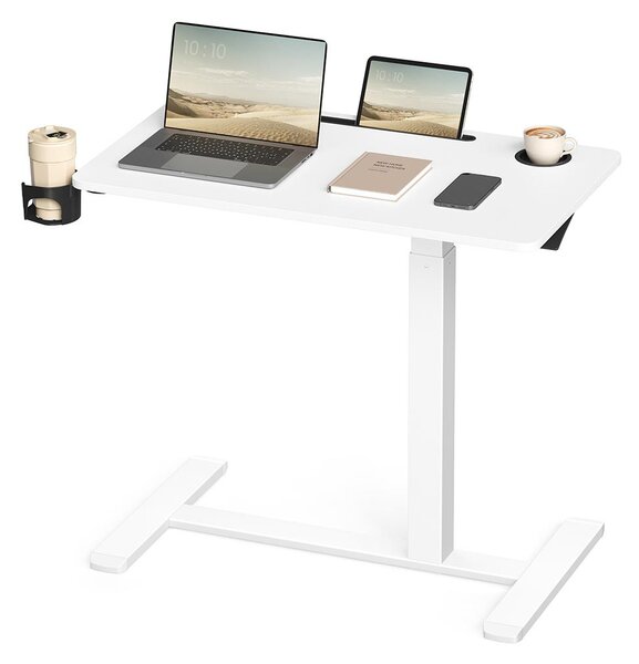 SONGMICS Výškovo nastaviteľný odkladací stolík Vasagle Elev 80 cm biely