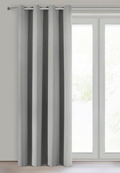 ZATEMŇOVACÍ ZÁVES NA KRÚŽKOCH ADLEY 135X250 CM STRIEBORNÁ