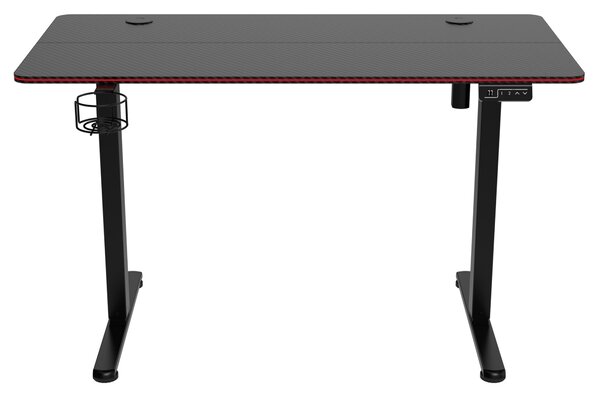 TZB Výškovo nastaviteľný elektrický herný stôl SHADOW GAMER 2.0 LED RGB 120 cm čierny