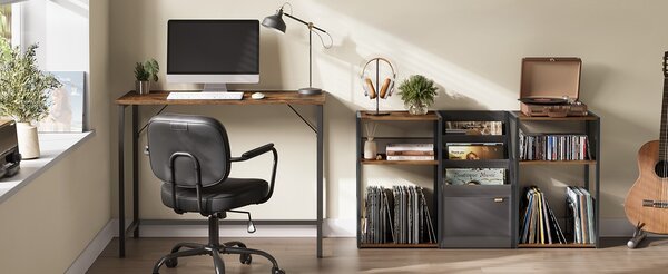 SONGMICS Odkládací stolek Vasagle Gramy 43 cm černý/hnědý