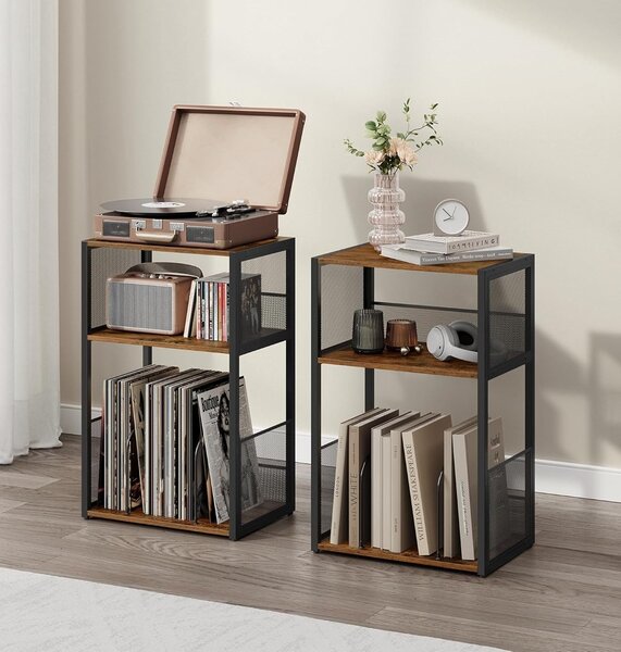 SONGMICS Odkládací stolek Vasagle Gramy 43 cm černý/hnědý