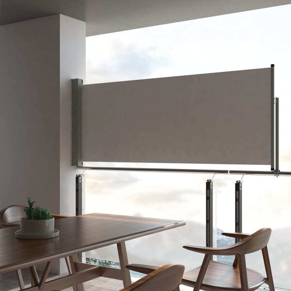 Maison Exclusive - Rozťahovateľná bočná markíza 100x300 cm sivá