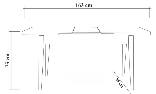 ASIR Jedálenský set stôl, stoličky VINA atlantická borovica, antracit