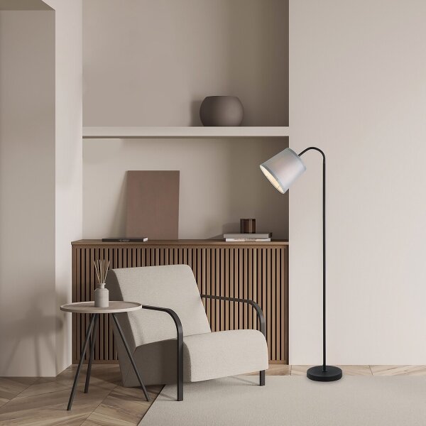 Rabalux 6639 - Stojacia lampa GODRIC 1xE27/25W/230V šedá