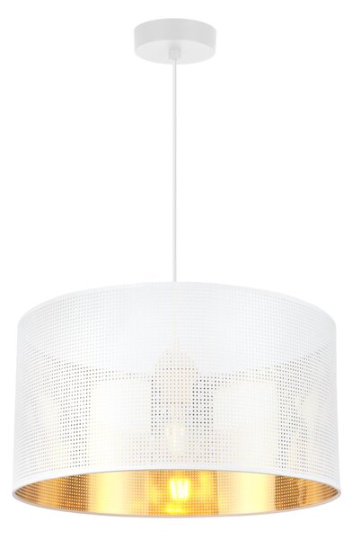 Závesné svietidlo Asti0, 1x biele PVC tienidlo, (fi 35cm), g, w