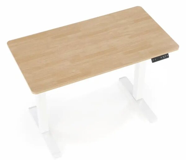 HALMAR Výškovo nastaviteľný písací stôl BOSSY dub artisan/biely