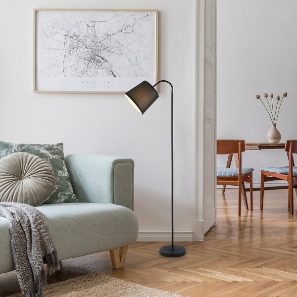 Rabalux 6640 - Stojacia lampa GODRIC 1xE27/25W/230V čierna