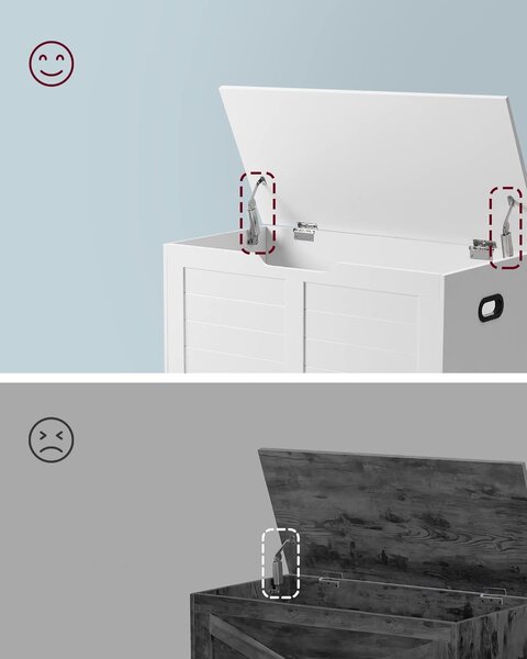 SONGMICS Truhla s úložným prostorem a lavicí Vasagle Minimal 80 cm bílá