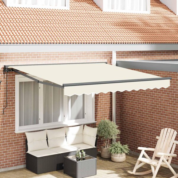 Maison Exclusive – Rám markízy, krémová farba, 300 x 250 cm, polyester sPolyuretánpovrchovou úpravou