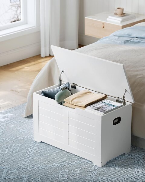 SONGMICS Truhla s úložným prostorem a lavicí Vasagle Minimal 80 cm bílá