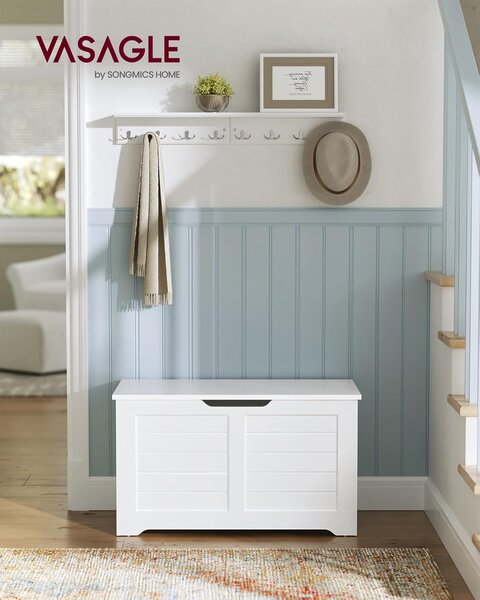 SONGMICS Truhla s úložným prostorem a lavicí Vasagle Minimal 80 cm bílá