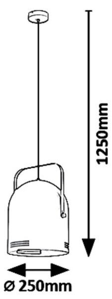 Rabalux 7016 - Luster na lanku MINUET 1xE14/40W/230V