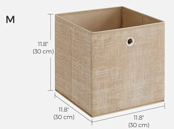 SONGMICS Sada 6 ks skládacích úložných boxů Teria béžová