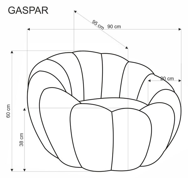 HALMAR Čalouněné křeslo GASPAR 2 béžové