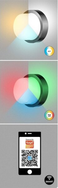 Rabalux 7246 - LED RGBW Vonkajšie svietidlo DURBE LED/10W/230V IP54 Wi-Fi Tuya