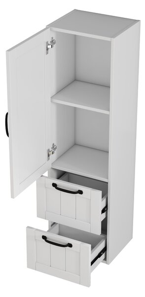 Vysoká závesná kúpeľňová skrinka Houseland Elyra 120 cm biela