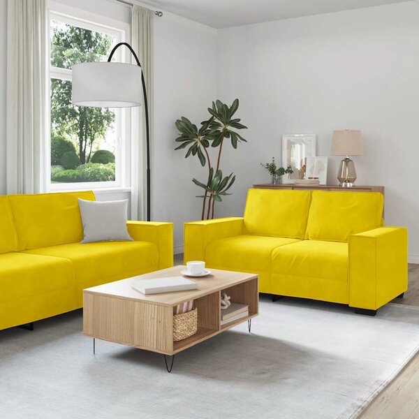 Maison Exclusive – 2-dielna sedacia súprava s vankúmi, ltý zamat