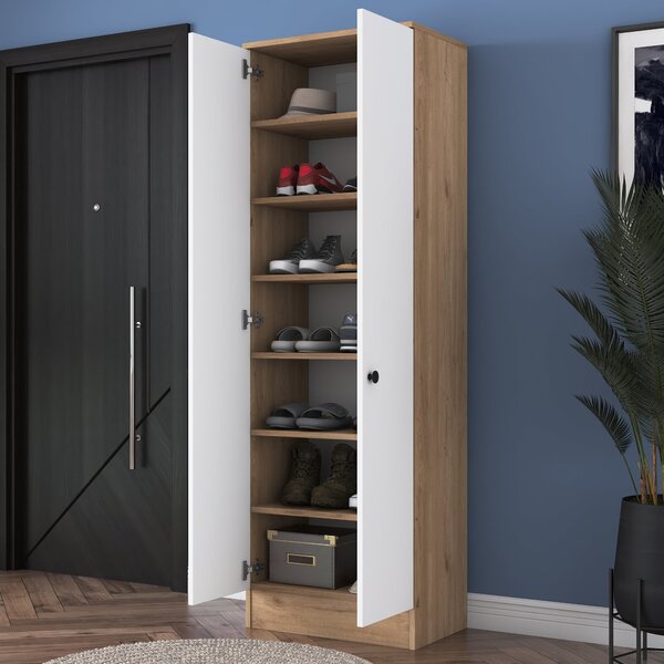 Kalune Design Vysoký botník Pajo 60 cm orech/biely