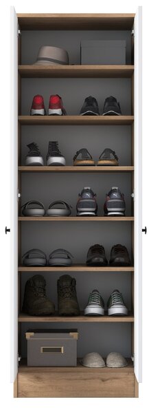 Kalune Design Vysoký botník Pajo 60 cm orech/biely
