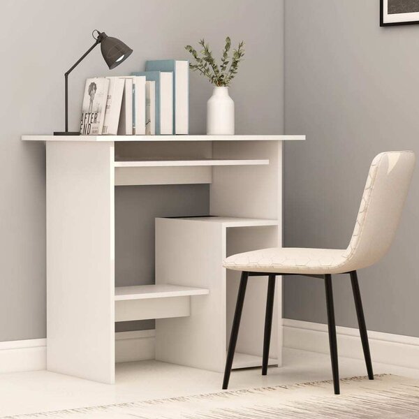 Maison Exclusive - písací stôl biely 80x45x74 cm drevený materiál