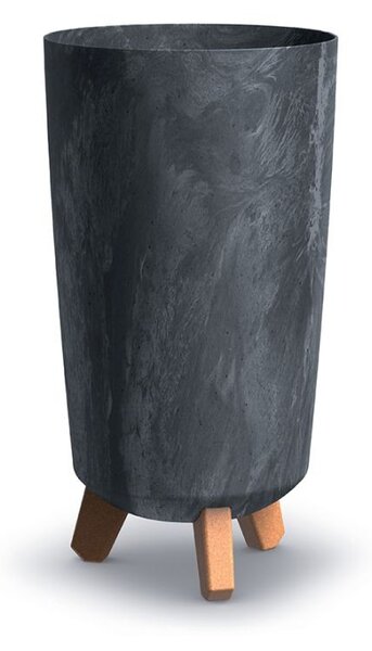 Prosperplast Vysoký kvetináč GRACIE TUBA SLIM antracitový betón, variant 23,9 cm