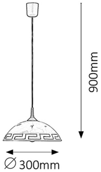 Rabalux 7652 - Luster ETRUSCO 1xE27/60W/230V
