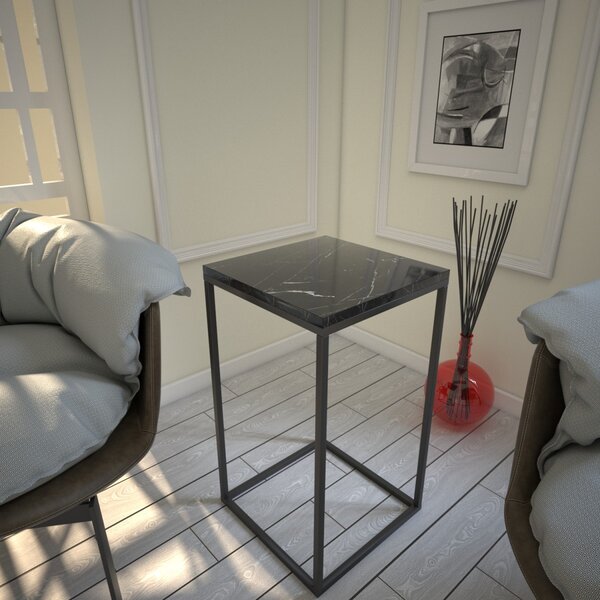 Kalune Design Vyvýšený odkladací stolík Pure čierny