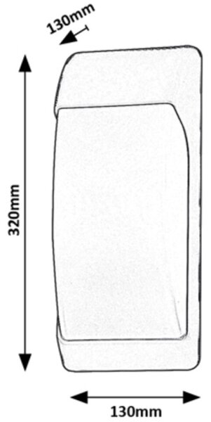 Rabalux 7796 - Vonkajšie nástenné svietidlo OPOLE 1xE27/12W/230V IP65