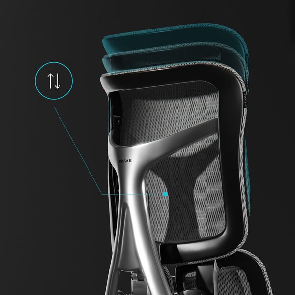 Ergonomické kancelárske kreslo V-Kinetic, čierne
