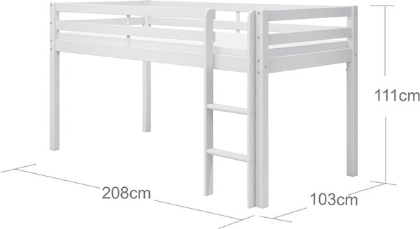 FALCO Vyvýšená posteľ ACTIMA 90x200 cm biela
