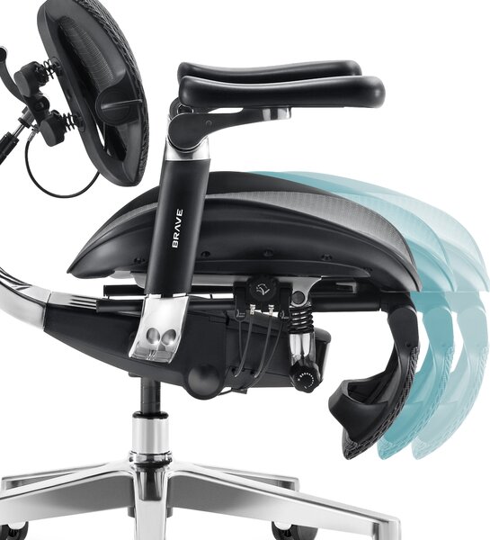 Ergonomické kancelárske kreslo V-Kinetic, čierne