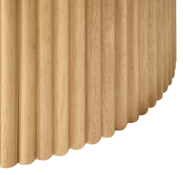 Jedálenský stôl svetlý dub MDF nohy z kaučuku 180 x 90 cm oválny tvar moderný štýl kuchyňa jedáleň