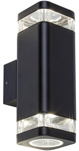 Rabalux - Vonkajšie nástenné svietidlo 2xGU10/25W/230V IP44 čierna