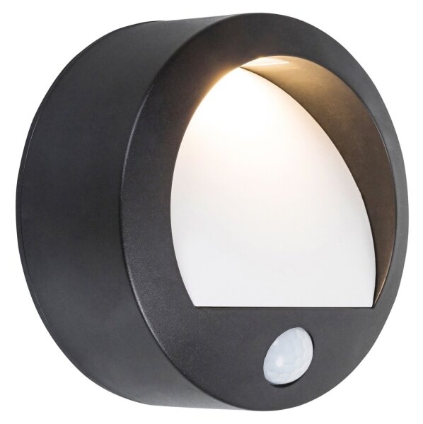 Rabalux 7969 - LED Vonkajšie nástenné svietidlo so senzorom AMARILLO LED/1,5W/3xAA IP44 čierna