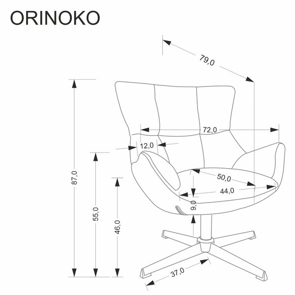 HALMAR Otočné křeslo Orinoko béžové