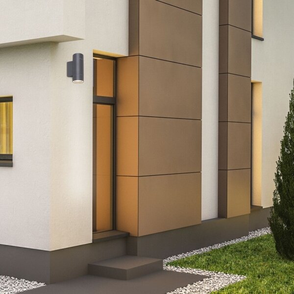 Rabalux 8119 - Vonkajšie nástenné svietidlo PHOENIX 2xGU10/10W/230V IP54 šedá
