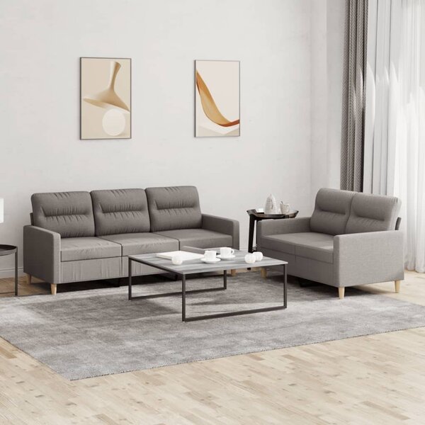 Maison Exclusive – 2-dielna sedacia súprava s vankúšmi, látka v odtieni taupe