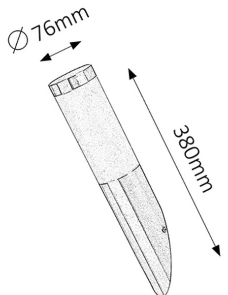 Rabalux 8261 - Vonkajšie nástenné svietidlo INOX TORCH 1xE27/25W IP44