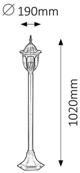 Rabalux 8345 - Vonkajšia lampa MILANO 1xE27/60W/230V