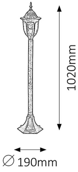 Rabalux 8375 - Vonkajšia lampa MILANO 1xE27/60W/230V