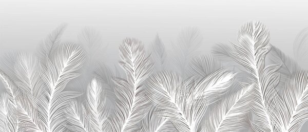 Magnetická podložka na obklad radiátora White leaves Boho 60x100