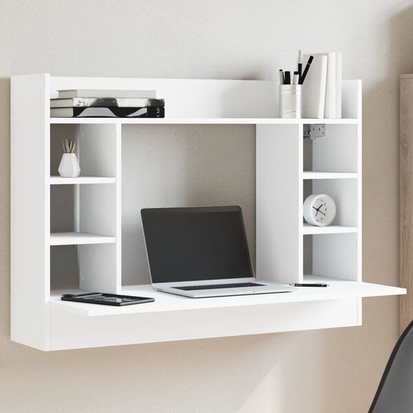 Maison Exclusive - Nástenný písací stôl Biely 105x48x75 cm Drevený materiál