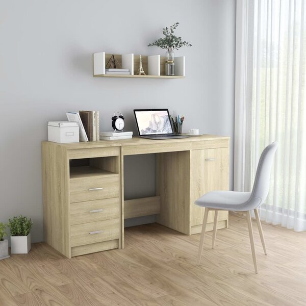Maison Exclusive - Písací stôl, dub sonoma 140x50x76 cm, kompozitné drevo