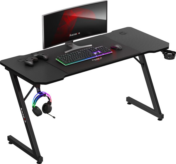 Huzaro Hero 3.3 | Herný PC stôl | Vrátane podloky pod my | Driak na slúchadlá | Organizér káblov | 140x60cm | ierna