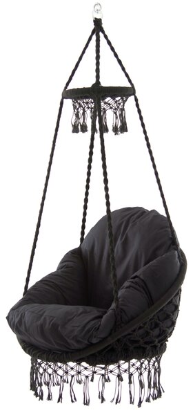 Vivere Macrame kreslo s rámom Eclipse - Tmavomodré závesné kreslo