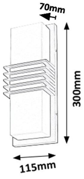 Rabalux 8940 - LED Vonkajšie nástenné svietidlo RODEZ LED/12W/230V IP44 800lm 4000K